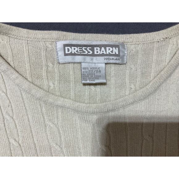 Dressbarn Women's Plus Size 22/24 Tan Tight Knit Sweater - Picture 2 of 5